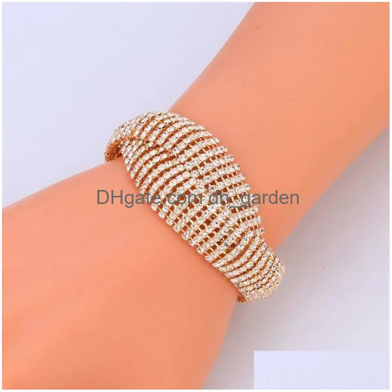 Luxury Gold Crystal Gold Diamond Tennis Bracelet With Cubic Zirconia For  Women Elegant Simple Design For Wedding Party DHGarden Dhsuk From  Dh_garden, $12.53 | DHgate.Com