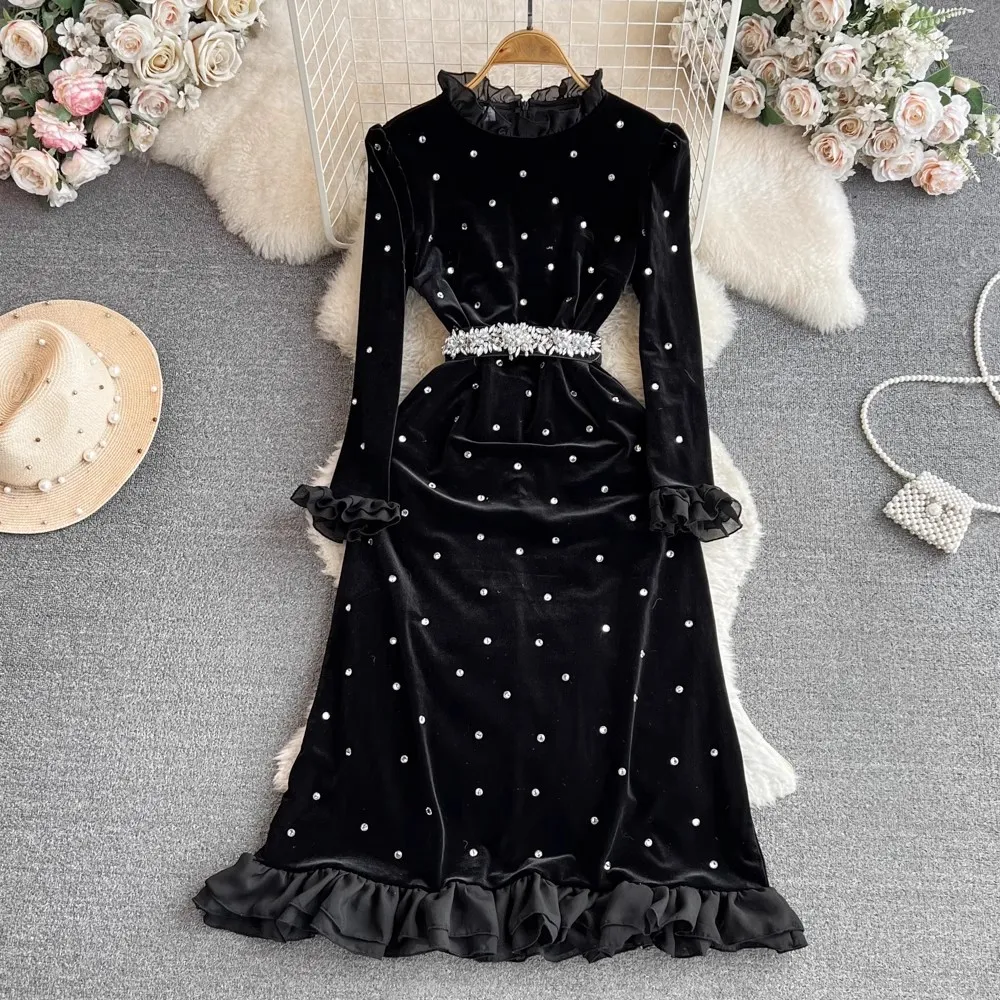 Save Big on Bulk Casual Fall Midi Dress Bodycon Mermaid Dress: Elegant  Velvet Party Dress, Red Velvet Midi Dress For Women, Mermaid Style Midi  Dress, ...
