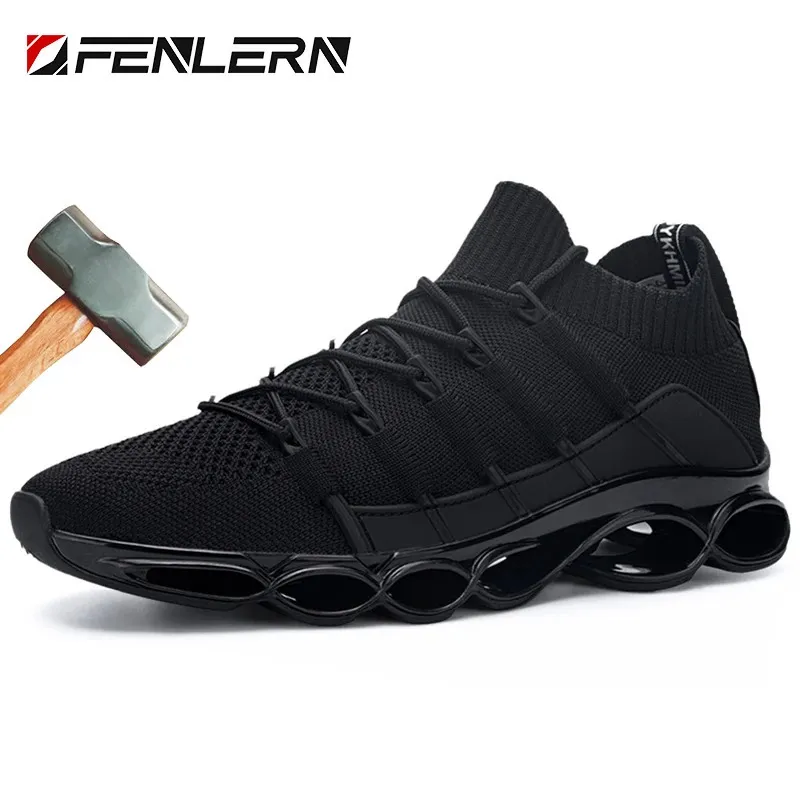 Safety Shoes Fenlern Safety Shoes Men Slip On Composite Steel Toe Shoes Lightweight Shock Absorption Work Shoes Men Work Sneakers 231110