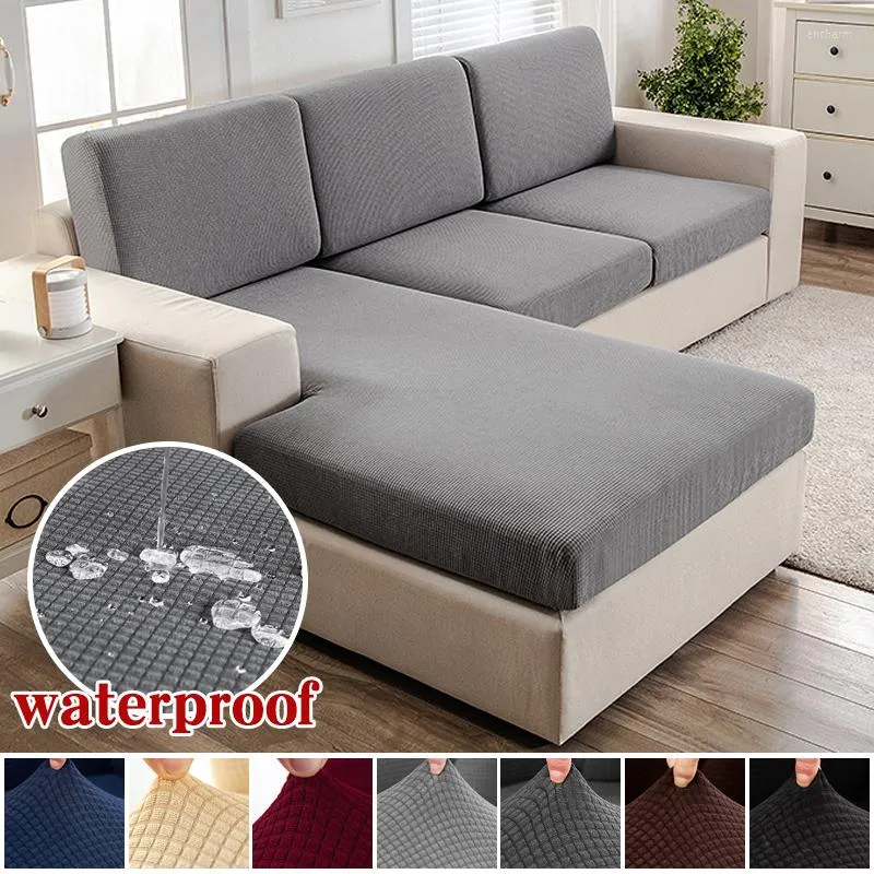 Stol täcker vattentät soffa kudde täckning för vardagsrum husdjur barn möbler skydd säte stretch tjock tyg soffa