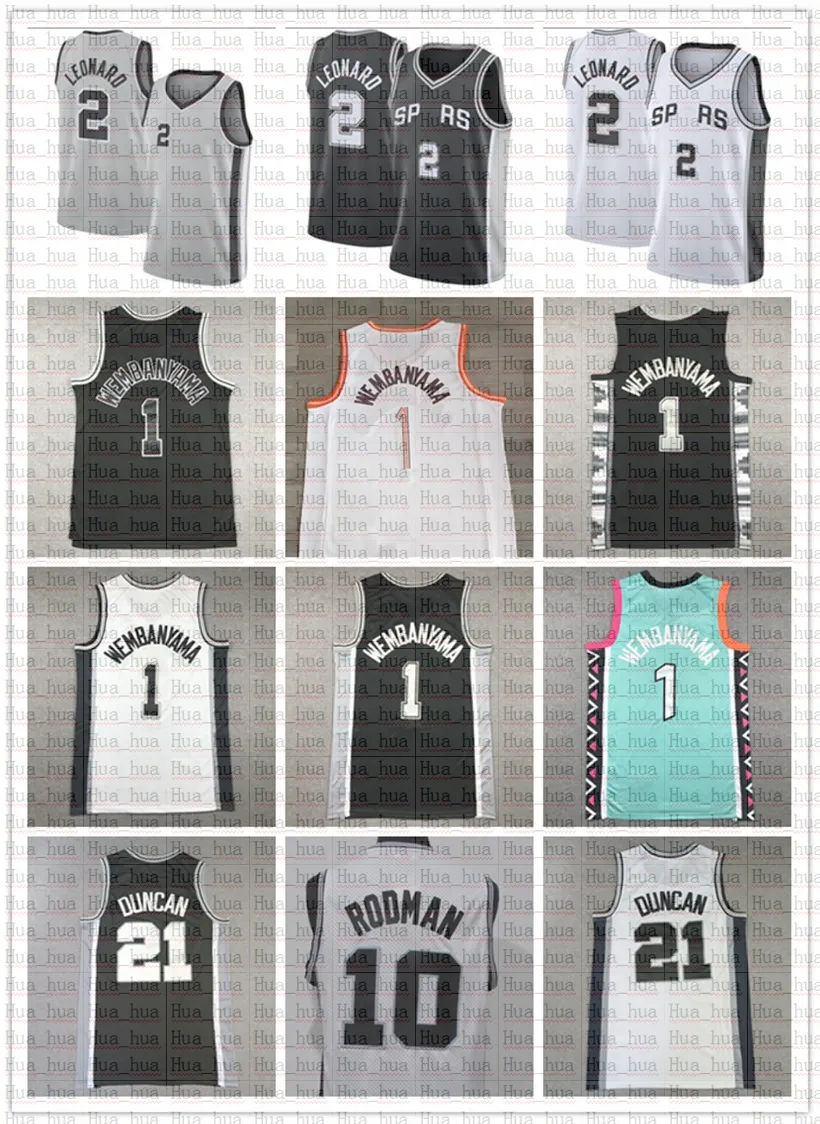 Basket Jersey San Tony Parker Antonio David Robinson George Gervin Dennis Rodman Manu Ginobili Mitchell och Ness Throwback Black