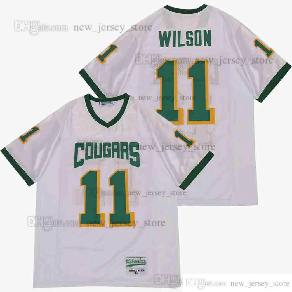 Bricolage Design rétro film RUSSELL WILSON #11 maillots de lycée personnalisé cousu maillot de Football universitaire