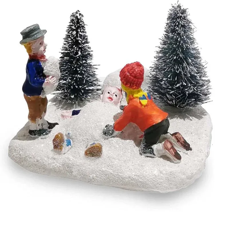 クリスマスデコレーションビレッジセットアクセサリーチャイルドレンズゲームキャラクターコレクティブビルディングシーンデコレーションファミリー暖炉ホリデー231110