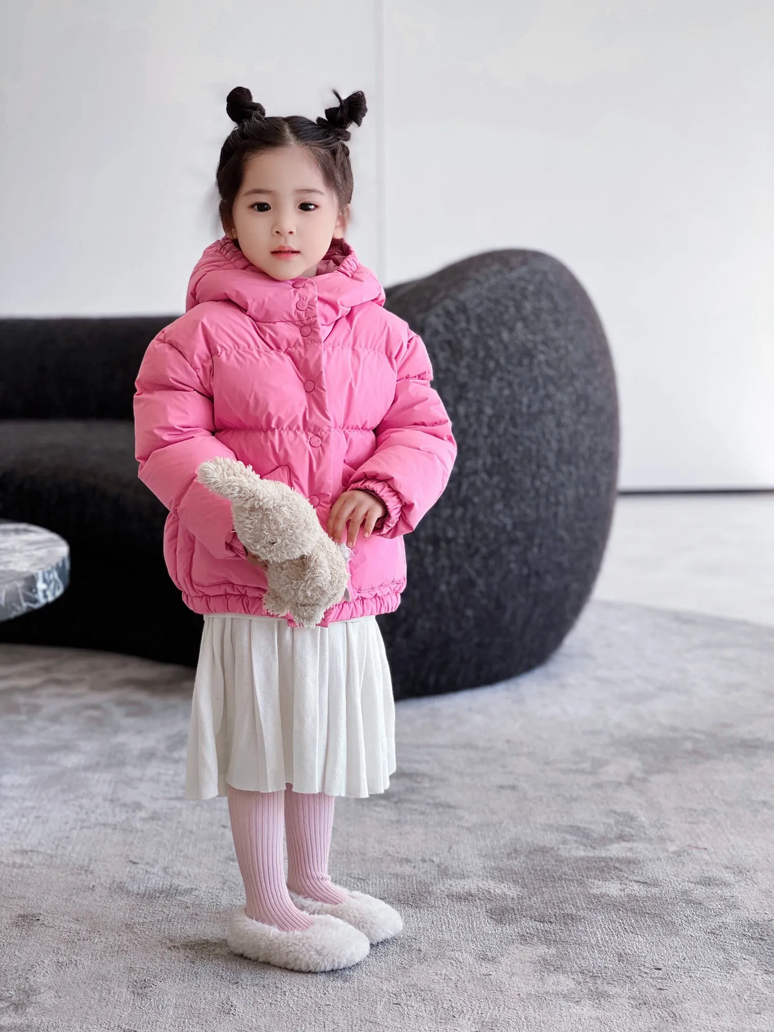 Baby Designer Kleding Jaar Nieuw Kinderdonsjas 2023 Meisjes Winter Koreaanse editie Baby Meisjesdonsjas Met capuchon Winddicht Brood Ski Uitloper