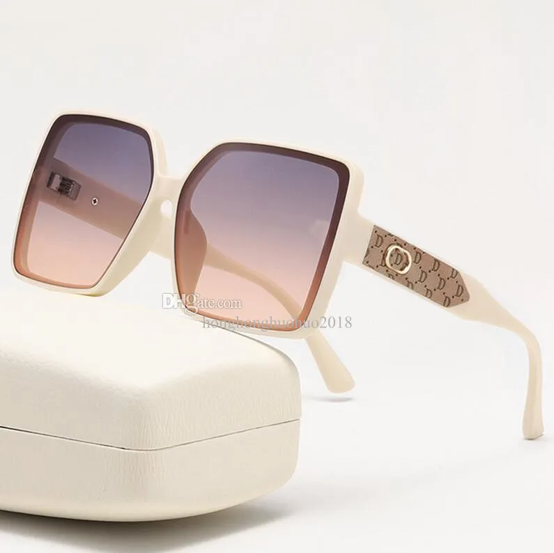 Designer solglasögon varumärke brev stämpel glasögon utomhus solvisor fyrkant PC Farm Fashion Classic Luxury Women's UV400 Solglasögon