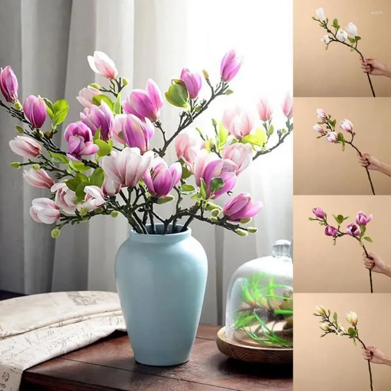 Decoratieve bloemen Prachtige kunstmatige bloemtafel middelpunt Lange Service Life Magnolia Branch