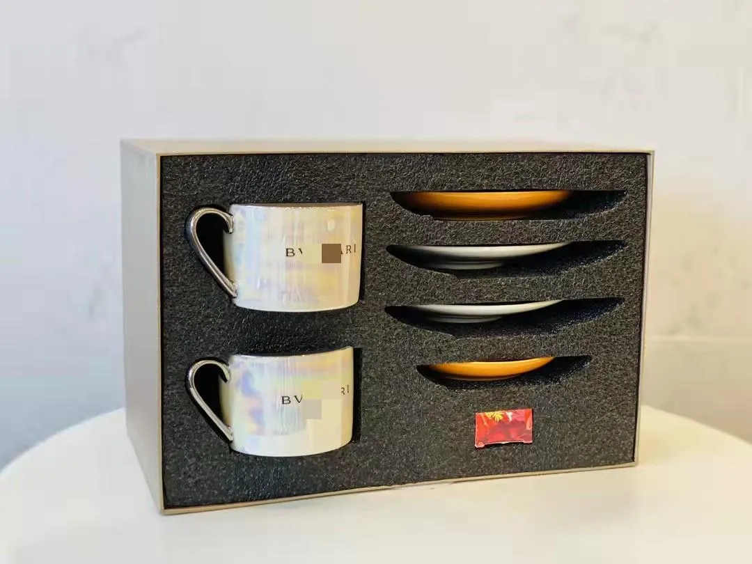 Rainbow High Appearance Level Ceramic Tea Set Hand Painted Platinum ...