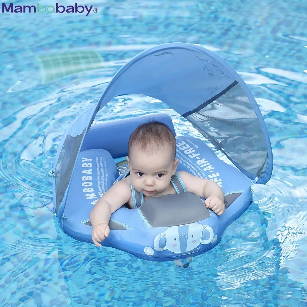 Mambobaby Inflatable Baby Float With Waist Swim Seat 3 Months Infant