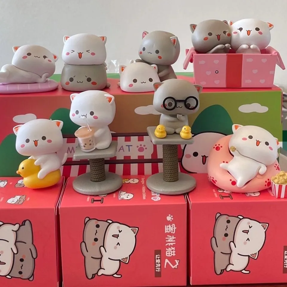 Caixa cega Mitao Cat 2 Season Lucky Cute Box Brinquedos Surpresa Figura Boneca Home Deroc 230410