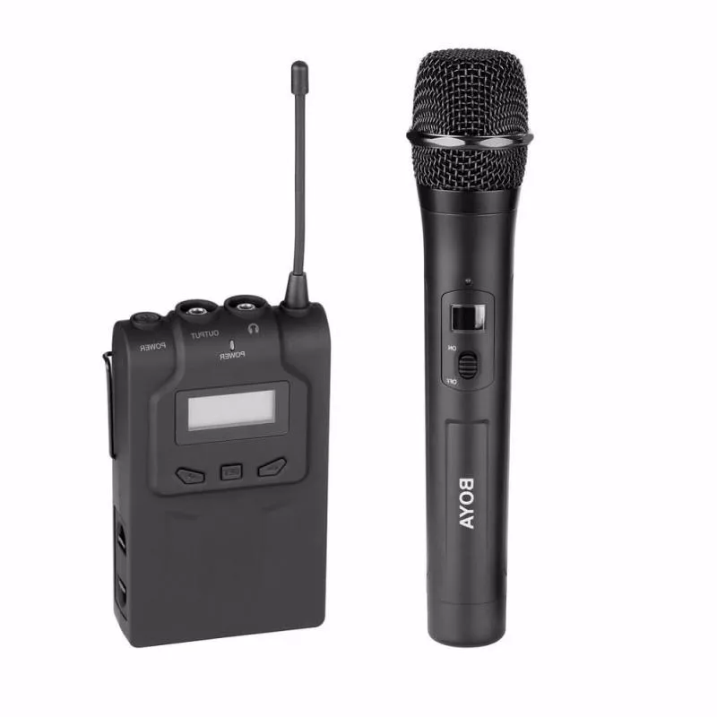 Freeshipping Professional 48 UHF Microphone Dual Channels Wireless Handheld Mic System LCD Display for Karaoke Party Liveshow Ersim