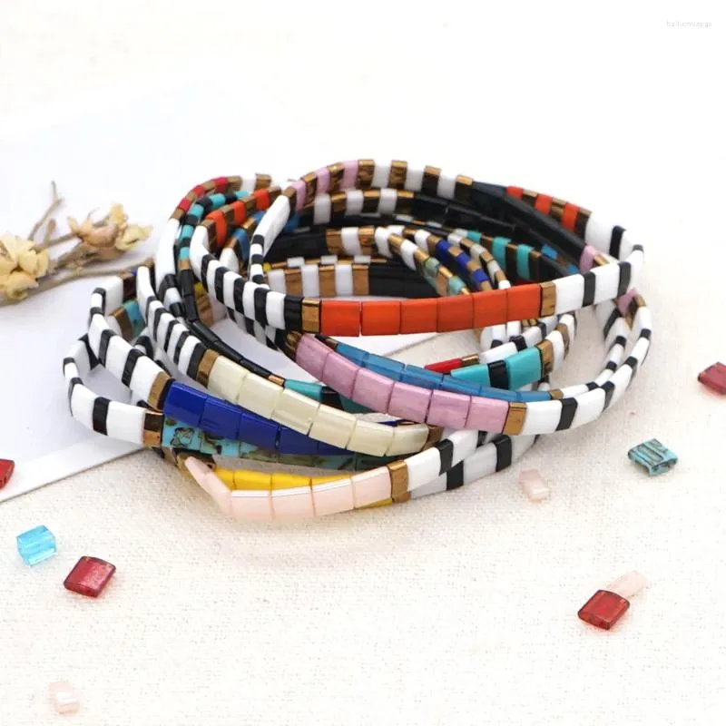 チャームブレスレットbohobli miyuki bracelet for woman boho tila tlendingギフトサマービーチジュエリージャンパナーガラスビーズパルスラ