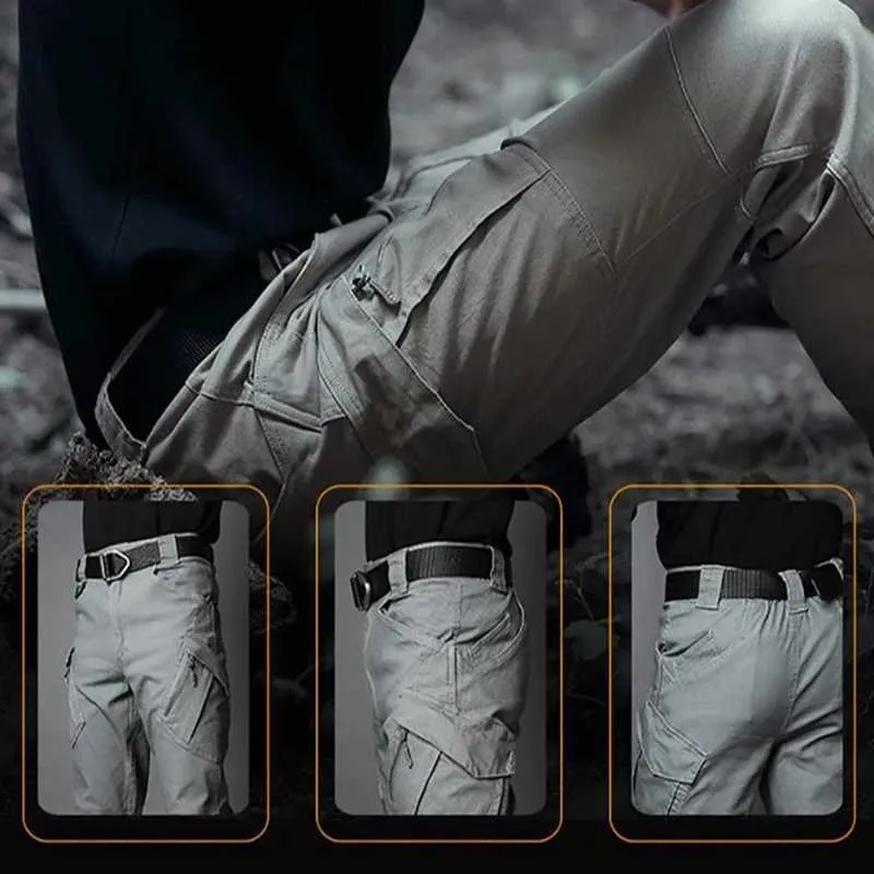 Calça masculina calças táticas homens grandes tamanho 6xl Swat Combate Exército Trabalho de trabalho masculino Misco-bolso de uso de desgaste de desgaste de desgaste militar W0414