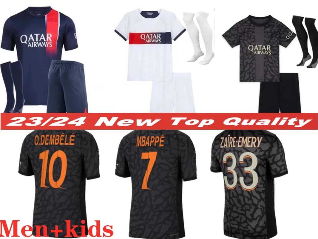 2023 2024 psges futbol forması çocuk kiti Paris 23 24 Mbappe Kids Futbol Kitleri Futbol Formaları Gömlek Socks Maillot Foot Camisetas Futbol