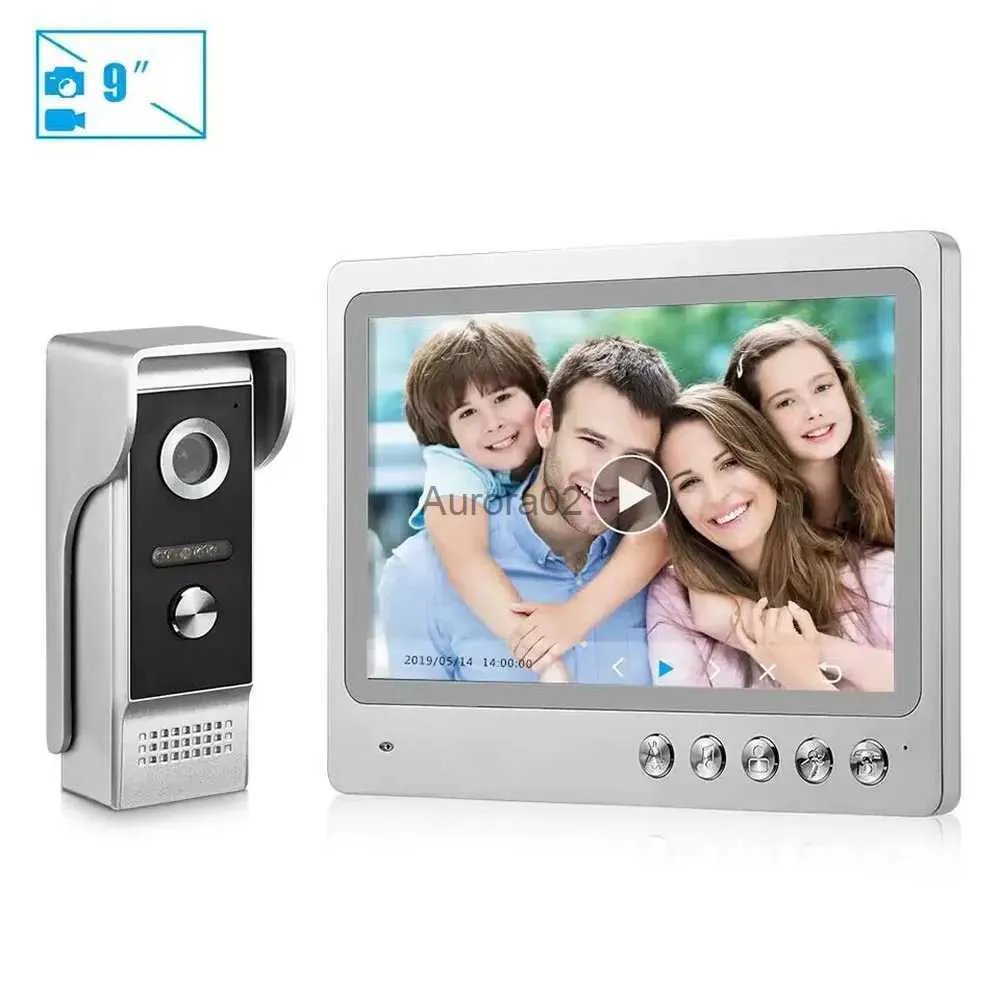 Dörrklockor 9 tum Video Doorbell Intercom Camera Apartment Intercom Video Doorbell With Camera Residential Security Protection System YQ231111