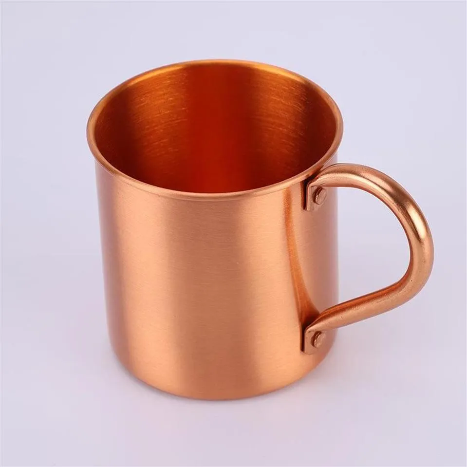 Tasses 16oz Tasse de cuivre pur Creative Coppery Fabriqué à la main Durable Moscou Mule Café pour Bar Drinkwares Party Kitchen260M