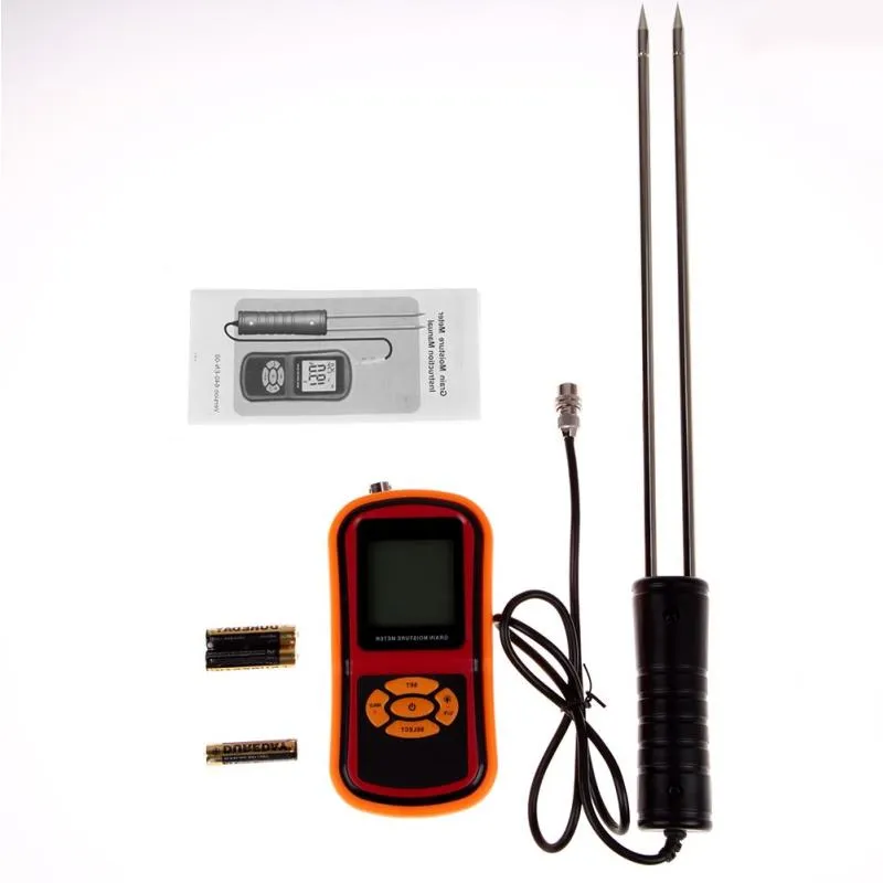 Freeshipping Moisture Tester Probe for Food Rice Corn Wheat Grain Moisture Temperature Digital LCD Hygrometer Thermometer Humidity Mete Ttgo