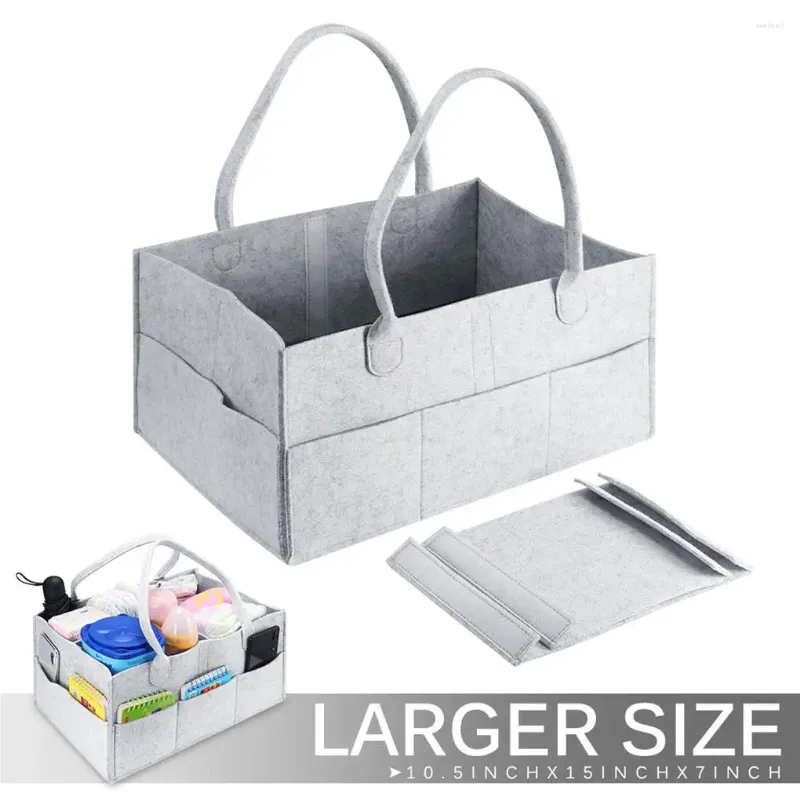 Storage Bags Bag Nappy Sack Toy Container Bin Fine Workmanship Diaper Organizer Household Fittings Home Supplies Light Grey Blue