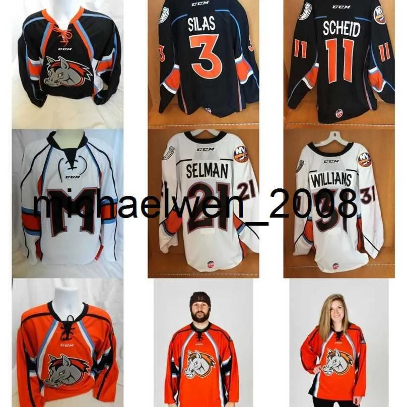 Weng Mens Womens Kids Customize ECHL Missouri Mavericks 11 Scheid 3 Silas 21 Selman 31 Williams Stitched Cheap Hockey Jerseys Goalit Cut