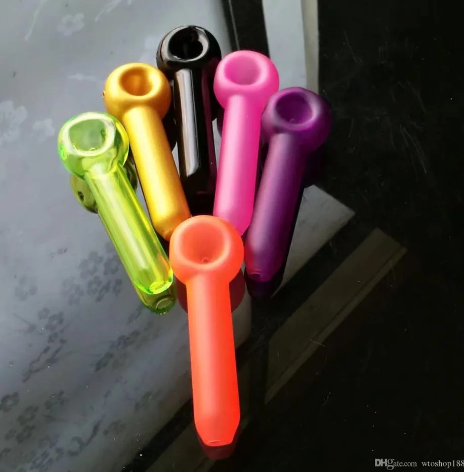 Nuevo pipa para fumar Mini cachimba bongs de vidrio Pipa de color con forma de aerosol de metal colorido