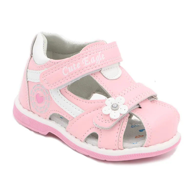 First Walkers Girls Sandals Summer Flowers Sweet Soft Children s Beach Shoes Toddler girls Orthopedic Princess Fashion High Quality 230411