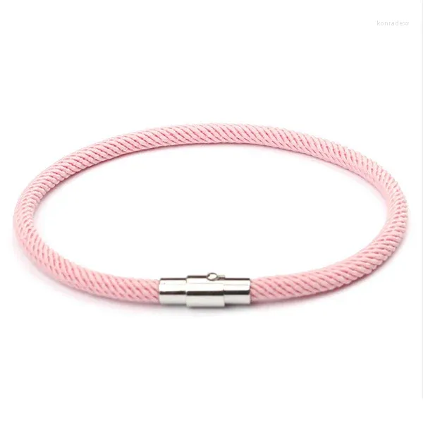 Charm Armband Lucky Girls Red Line Armband Multicolor Thin Rope Silver Color Magnet Buckle Round For Women Men Valentine's Day Gift