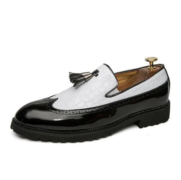 Buty dla mężczyzny w dużych rozmiarach Formalne czarne skórzane buty dla mężczyzn koronkowe Oxfords na męskie przyjęcie weselne Biuro Business Casual Shoe EU38-47