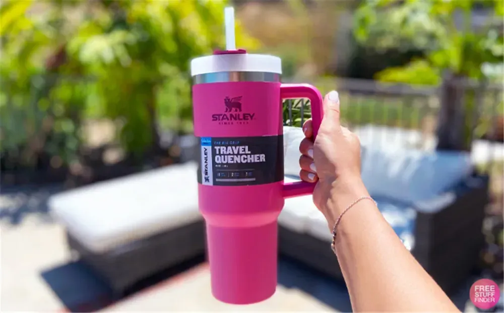 Stanley Tumbler Hot Pink 40oz Stainless Steel Adventure Quencher Tumbler