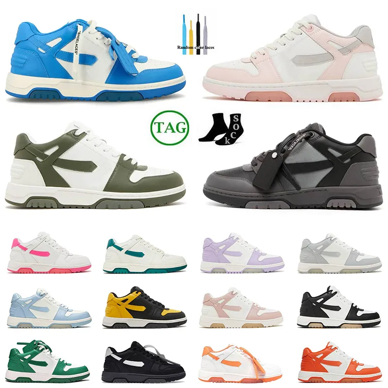 Designeraanbieding witte schoenen voor heren dames out-of-office sneakers Lage top zwart wit roze leer lichtblauw Patent platform wandelsneakers Runner 36-45