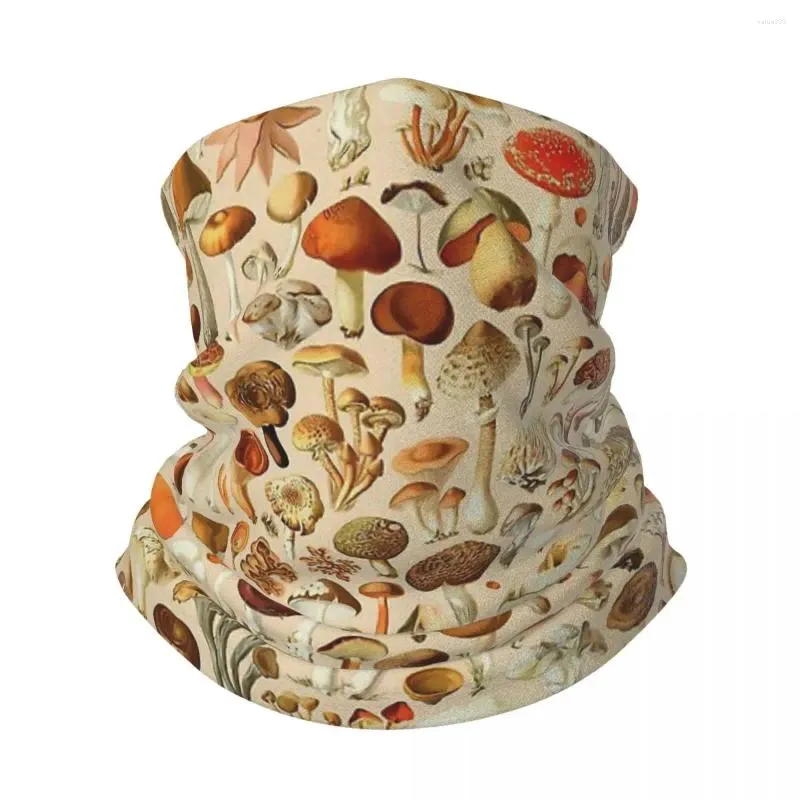 Cracues de conceptions vintage Collection Champignons Forest Bandana Neckerchief pour les femmes de randonnée Men enveloppez le cou de couche