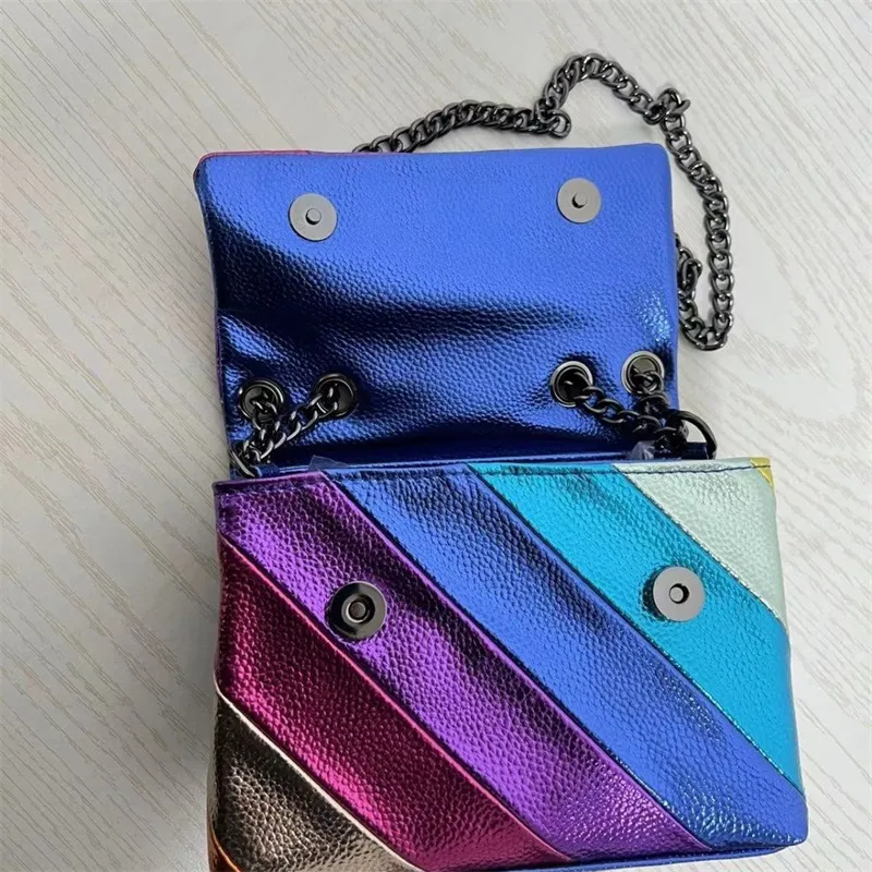 Heart Crossbody Designer Bags Woman Messenger Bag Men Black Eagle Head Evening Diagonal Rhinestone Sydd Stripe Leather Rainbow Designer BagXB003 F23