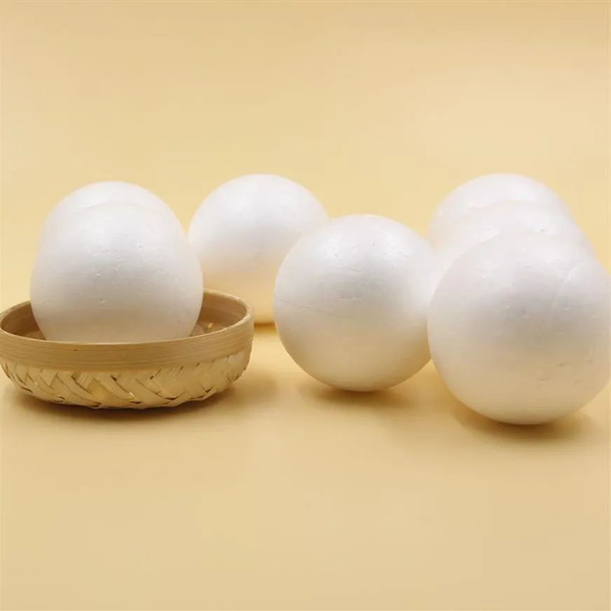 White Modelling 10PCS Lot 70MM Polystyrene Styrofoam Foam Craft Ball For DIY Christmas Party Decoration Supplies Kids Gifts305h