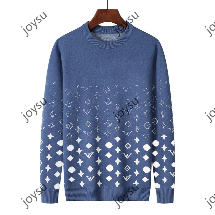 디자이너 남자 스웨터 니트 편지 인쇄 단색 승무원 패션 따뜻한 스웨터 긴 소매 풀오버 크기 M-3XL 618F