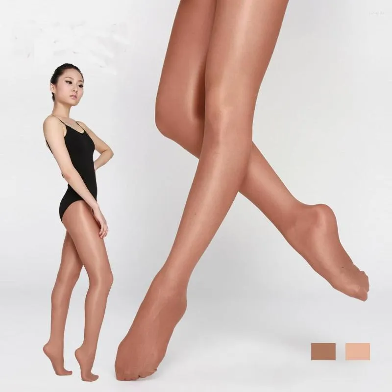 Chaussettes de sport 40D brillant brillant à la taille des collants chatoyants