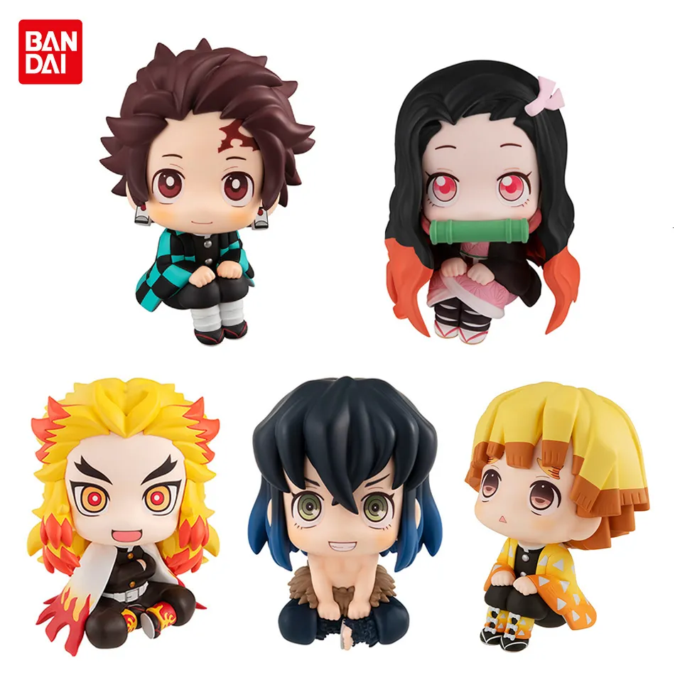 أنيمي مانجا شيطان القاتل الشخصية 7cm Nezuko Tanjirou Zenitsu inosuke Kyoujurou Kanawo Kawaii Toy Q PVC Model Gift 230410