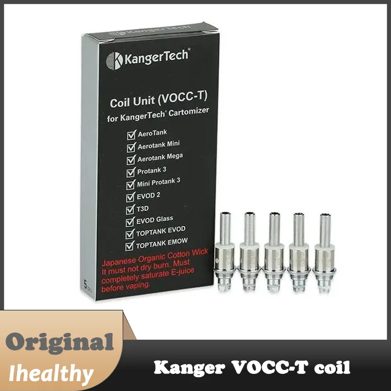 Kanger VOCC-T spolenhet 1,5hm 1,2Hm 1,8Hm kompatibel med Aerotank, Aerotank Mini, Aerotank Mega, Protank 3, Mini Protank 3, Evod 2, T3D, Evod Glass, Toptank Evod, TopTank Emow