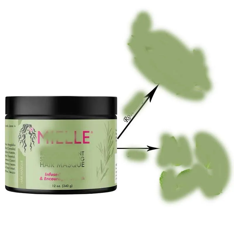 Masque Capillaire Fortifiant Mielle Aux Huiles De Romarin Et Menthe - 340 G - Bio Et Naturel - Neuf