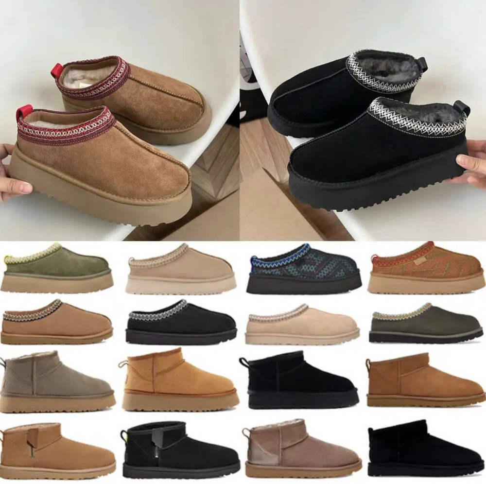 Austrália Mulheres Bota Designer Tazz Tasman Neve Inverno Botas De Pele De Carneiro Senhoras Plataforma Fur Slipper Clássico Ultra Mini Camurça Lã Mulheres Tornozelo Botas Na moda