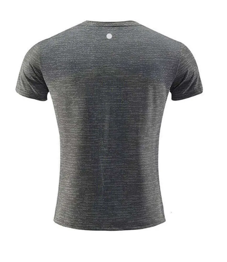 Absorbent and breathable designer LL lemons Men Outdoor Shirts New Fitness Gym Football Soccer Mesh Back Sports Quick-dry T-shirt Skinny Male lu-lu New summer tops