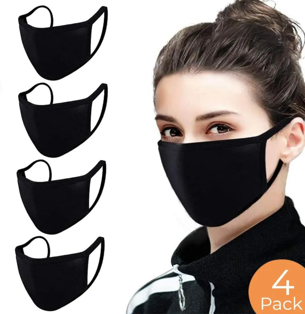 Designer AntiDust Cotton Mouth Face Mask Black Protective Masks Unisex Man Woman Wearing Black Fashion High quality Black4048571