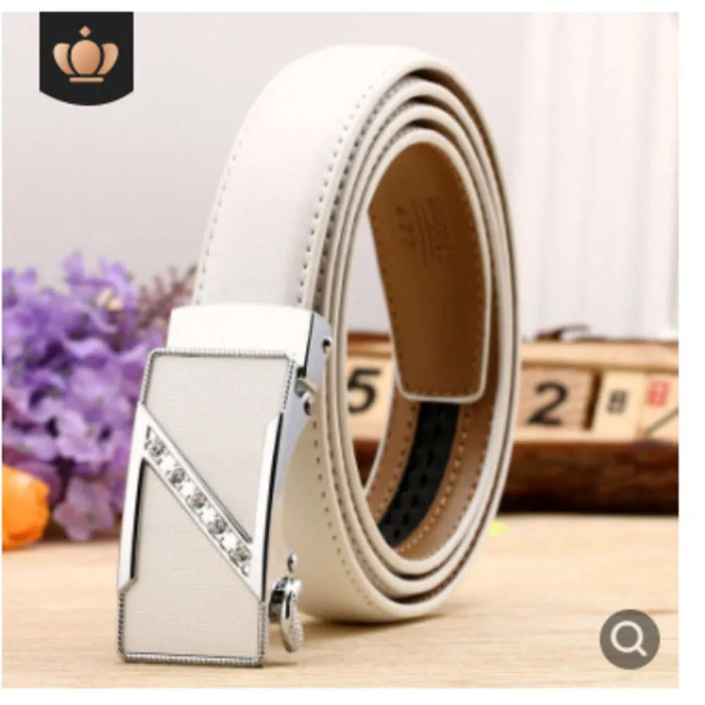 Ceinture à boucle automatique en cuir classique pour hommes, vente en gros, ceinture pour femmes, couleur noire