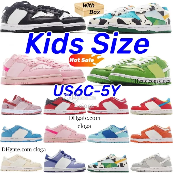 Scarpe da ginnastica per bambini Scarpe da corsa basse per bambini Panda Chunky Scarpe da ginnastica per ragazzi Bambini Gioventù Triple Pink Scarpe per ragazze Nero Bianco Clorofilla Chicago Argon EUR 22-37