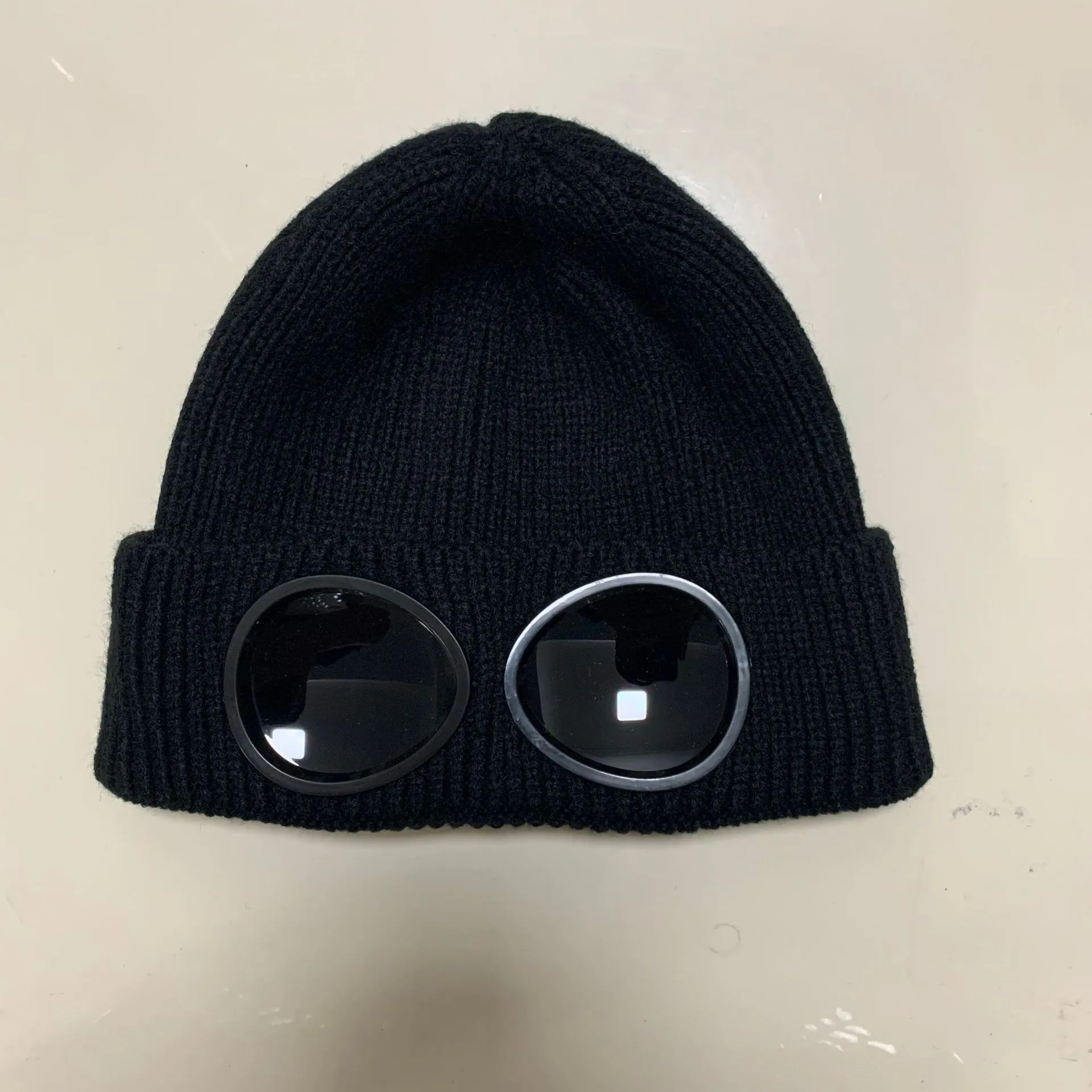 Beanie designer beanie chapéu gorros de luxo homens chapéu de malha duas lentes óculos crânio tampas ao ar livre mulheres uniesex inverno beanie preto cinza bonnet design