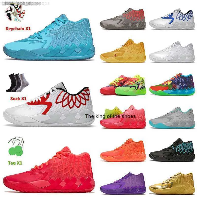 2023MB.01 shoesOG Chaussures de basket-ball Chaussures de basket-ball pour hommes d'origine Lamelo Ball Rick et Morty MB.01 Galaxy Rock Ridege Red Black Blast From Here Beige Lo UFO