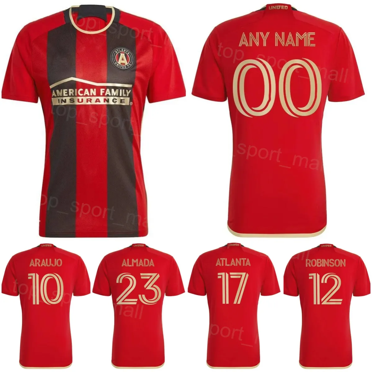 Maglia da calcio FC Atlanta United 11 Brooks Lennon 15 Andrew Gutman 23 Thiago Almada 26 Caleb Wiley 10 Luiz Araujo 18 Derrick Etienne Jr Maglia da calcio GUZAN Kit 23-24