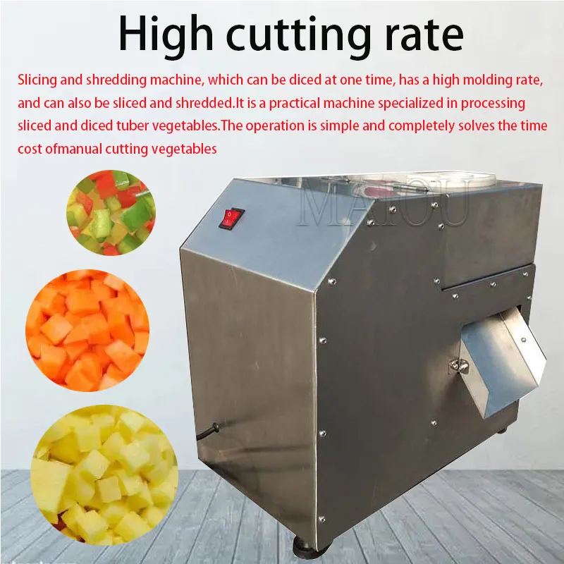 Commercial Dicing Machine Carrots Granulator Electric Cube Cutting Machine  Vegetables Potatoes Shredder 220V