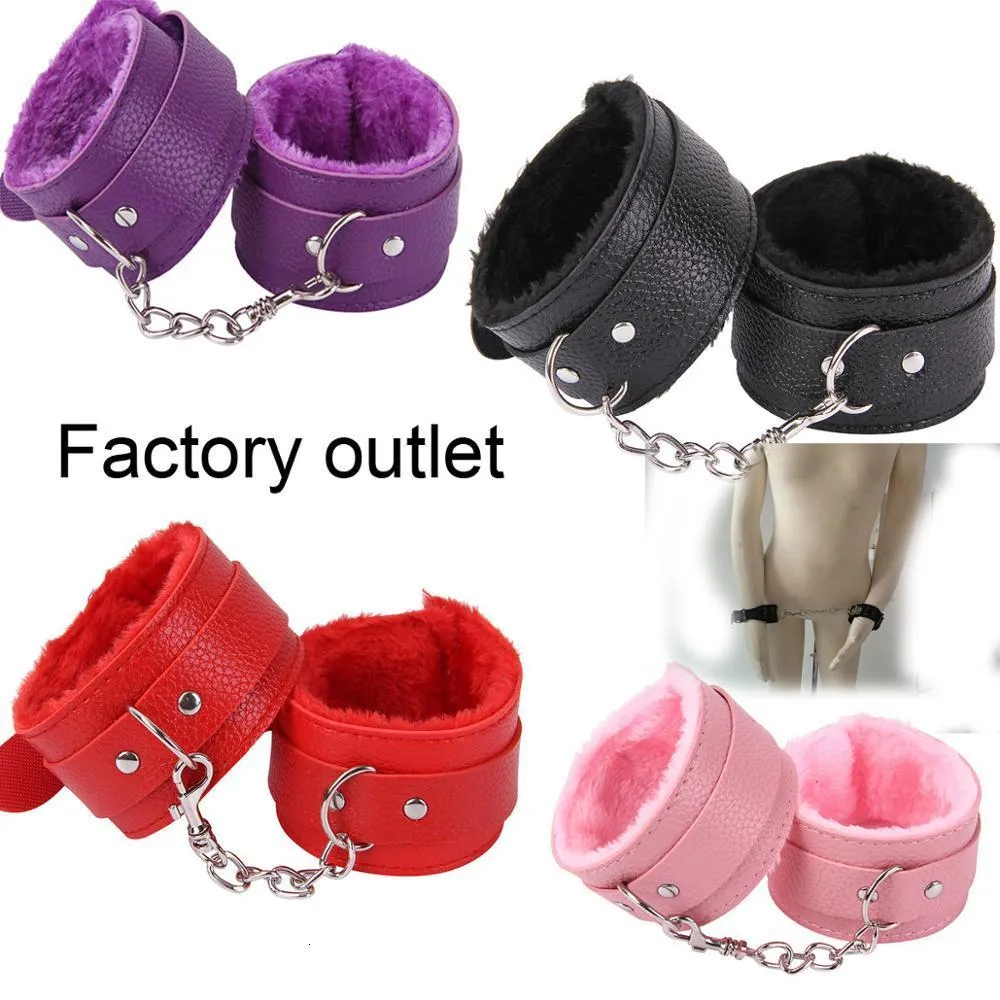 Adult Toys PU Leather Handcuffs For Sex Ankle Cuff Restraints Bondage Bracelet BDSM Woman Erotic Cosplay Couples Women 230411