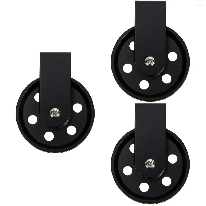 Pendant Lamps 3 Pack Lighting Accessories Black Retro Pulley Wheel Metal Stand Lamp Iron Wall Outdoor Vintage Hanging
