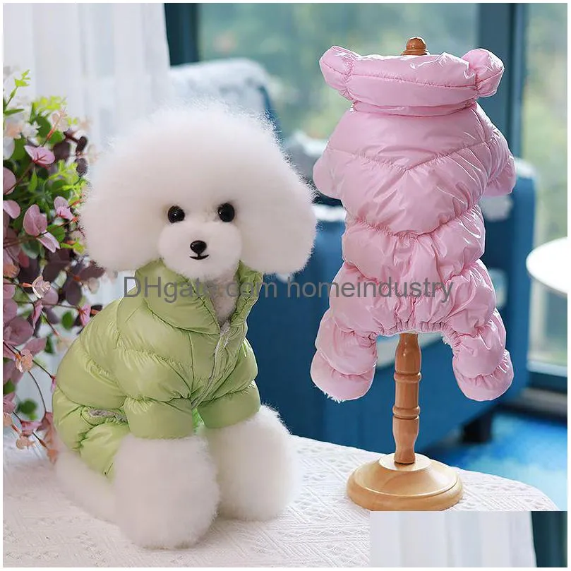 Dog Apparel Chihuahua Coat Winter Warm Padded Fleece Costumes For Pet Cat Luxury Apparels Vest Puppy Thicken Hoodie Jacket Dogs Clothe Dhwzq