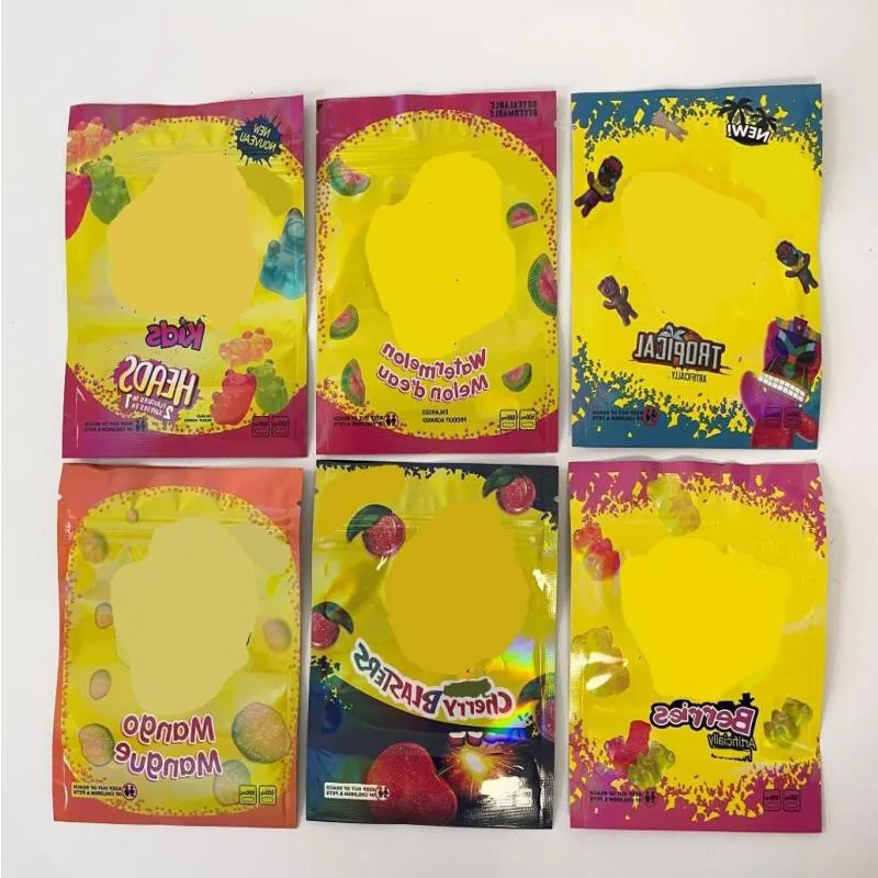 De La T8 Kids Package Bags Sour Cherry Blasters Heads Tropical Berries Watermelon Candy Gummy