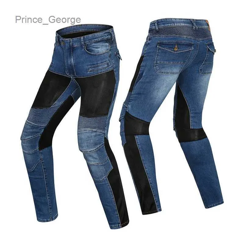 Мужские джинсы Новый стиль весенне-летние дышащие мотоциклетные брюки для защиты от падения мотоциклетные джинсы для мужчин и женщин защитное снаряжениеLF231111